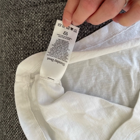 Aritzia Sunday Best - White 'Bad Apple' Graphic Tee - Picture 6 of 7